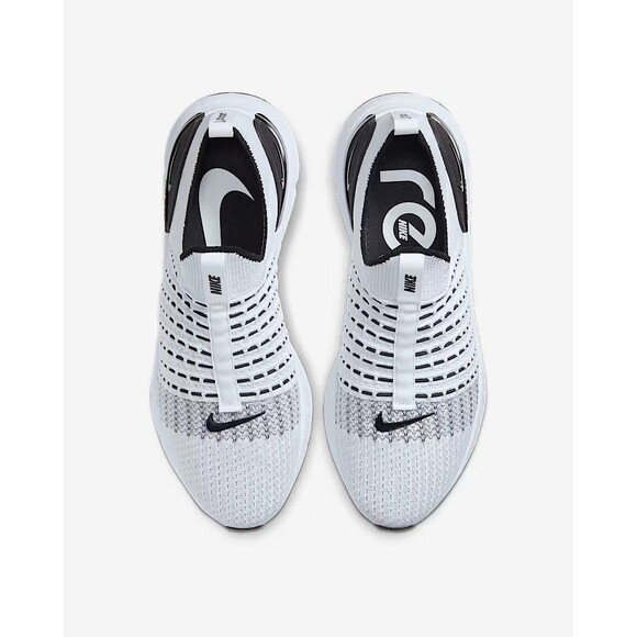 Size 9.5 Nike React Phantom Run FK Flyknit 2 True White Black Mens CJ0277-100 - Picture 4 of 8